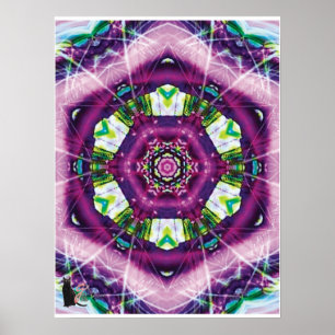 Poster Violette Kaléidoscope