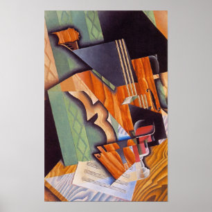 Poster Violin and Glass, by Juan Gris