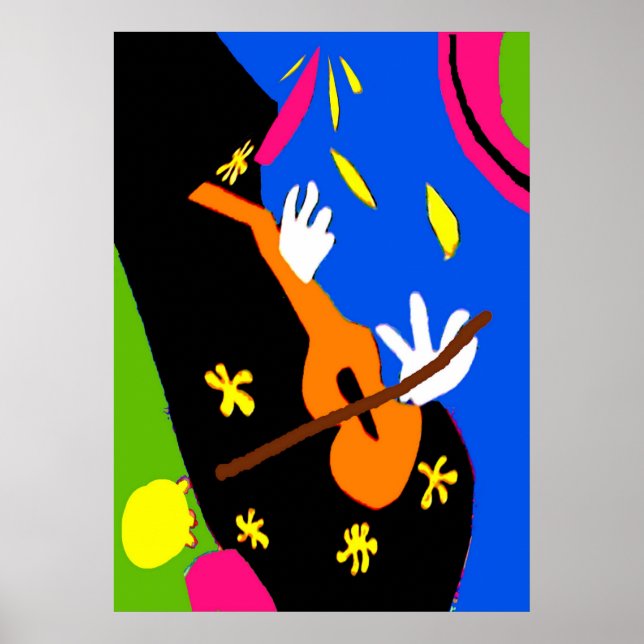 Poster Violon Abstractcello (Devant)