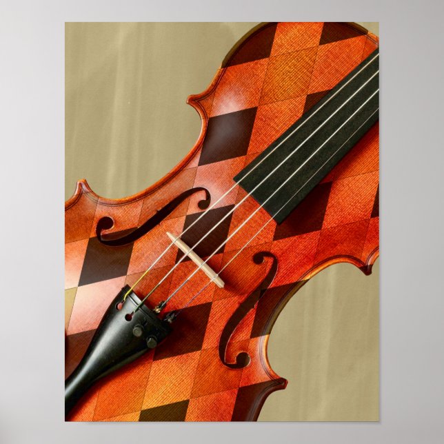 Poster Violon arlequin (Devant)