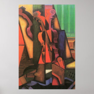 Poster Violon et guitare de Juan Gris, Cubisme Vintage Ar
