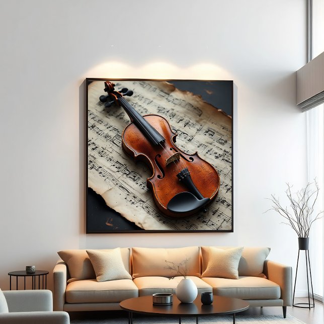 Poster Violon et Partition (Créateur téléchargé)