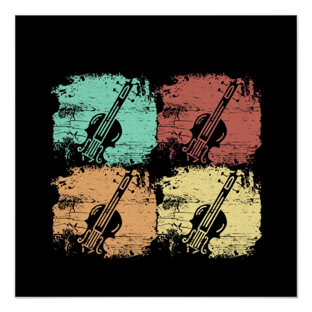 Poster Violon Retro (Devant)