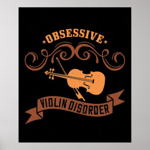 Poster Violon - Trouble du violon obsessionnel