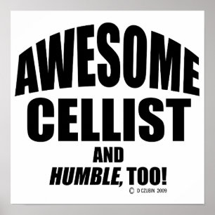 Poster Violoncelliste impressionnant
