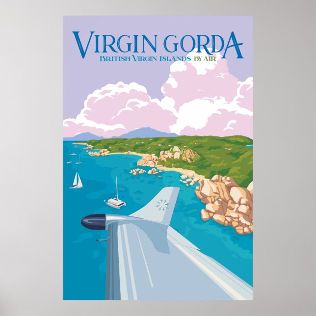 Poster Virgin Gorda (rose) (Devant)