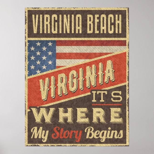 Poster Virginia Beach Virginia (Devant)