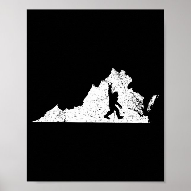 Poster Virginia Bigfoot Sasquatch Funny Appalachian Men K (Devant)