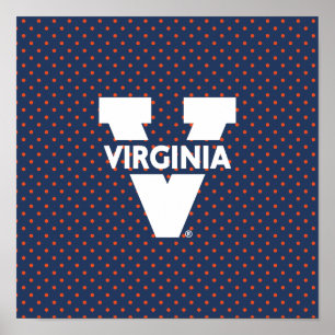 Poster Virginia Cavaliers Polka Dots