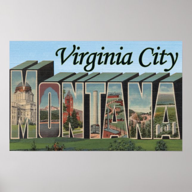 Poster Virginia City, Montana (Devant)