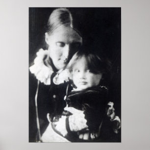 Poster Virginia Woolf, avec sa mère Julia, 1884