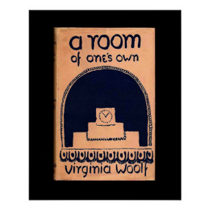 Poster Virginia Woolf couverture d'un livre une salle de 