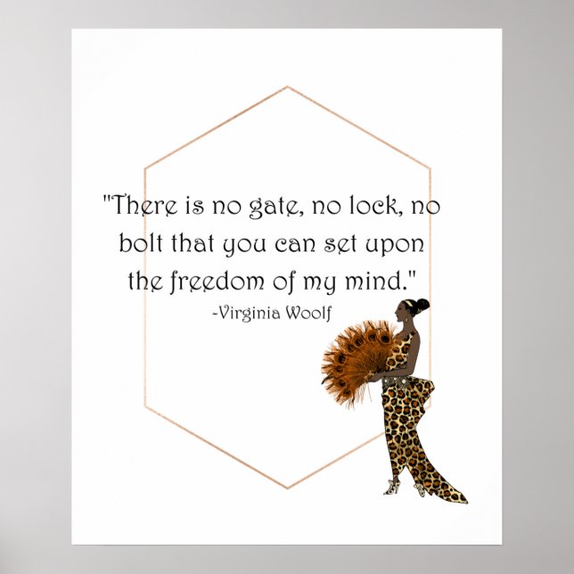 Poster Virginia Woolf Freedom Citation (Devant)