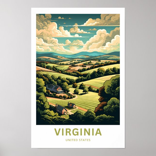 Poster Virginie États-Unis Imprimer Voyage (Devant)