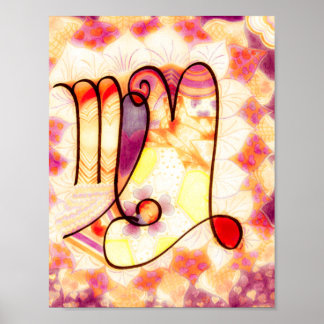 Poster Virgo Et Capricorne De Beaux Zodiacs Enmêlés