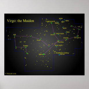 Poster Virgo la constellation de Maiden