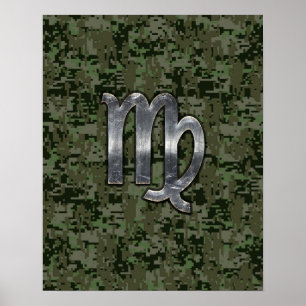 Poster Virgo Zodiac Connexion Camion numérique vert