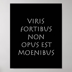 Poster Viris fortibus non opus est moenibus