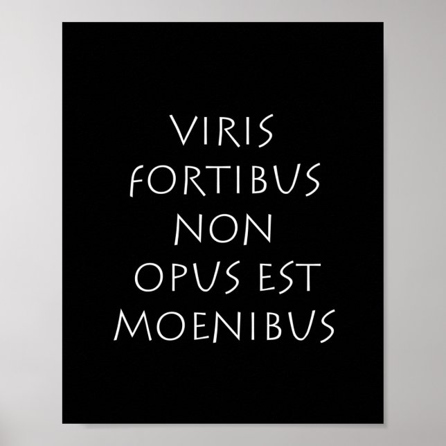 Poster Viris fortibus non opus est moenibus (Devant)