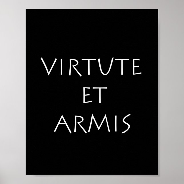 Poster Virtute et armis (Devant)