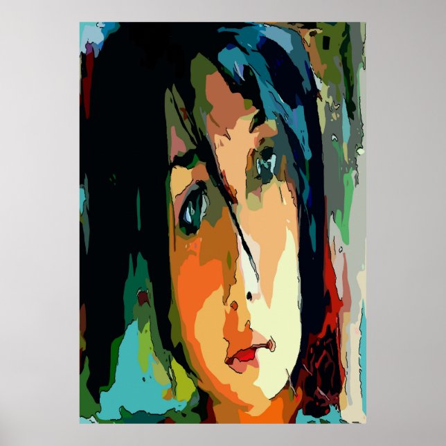 Poster Visage Abstraite (Devant)