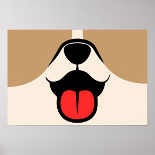 Poster Visage de chien