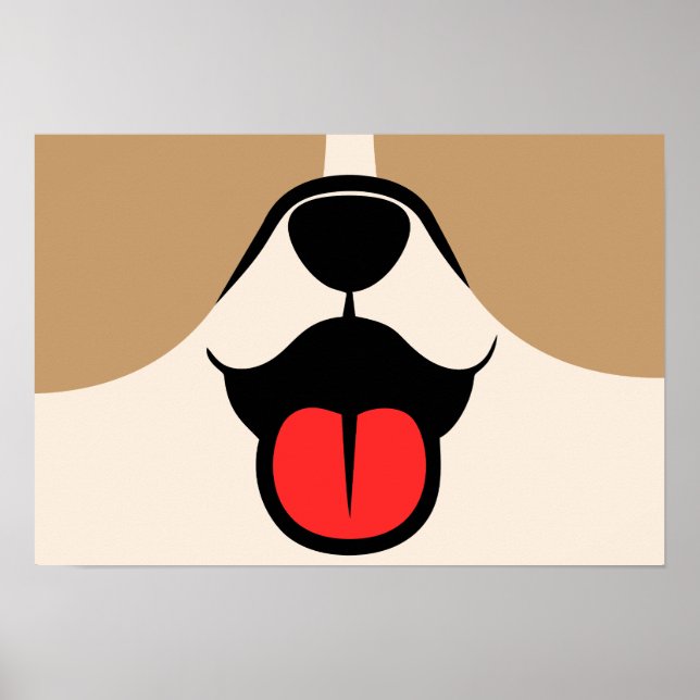 Poster Visage de chien (Devant)