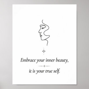 Poster Visage de femme en ligne artistique minimaliste
