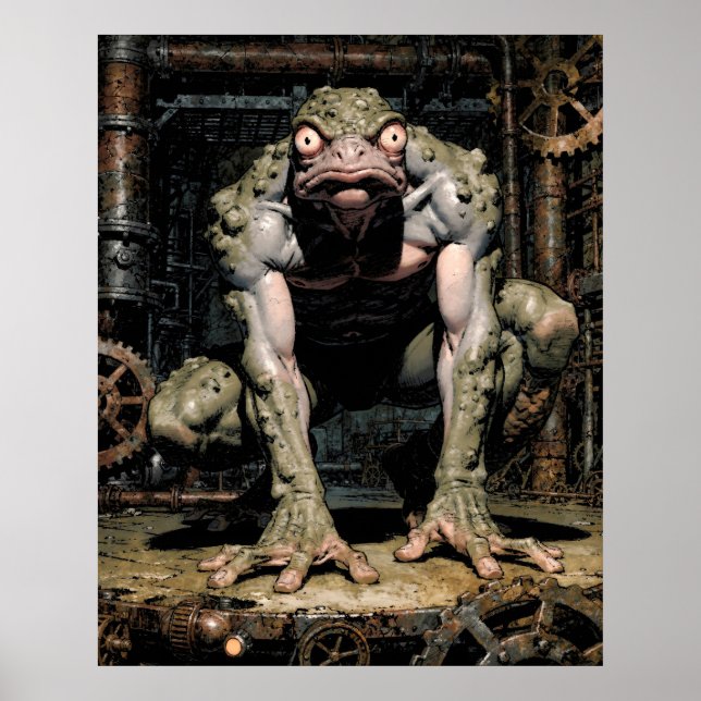 Poster Visage de grenouille (Devant)