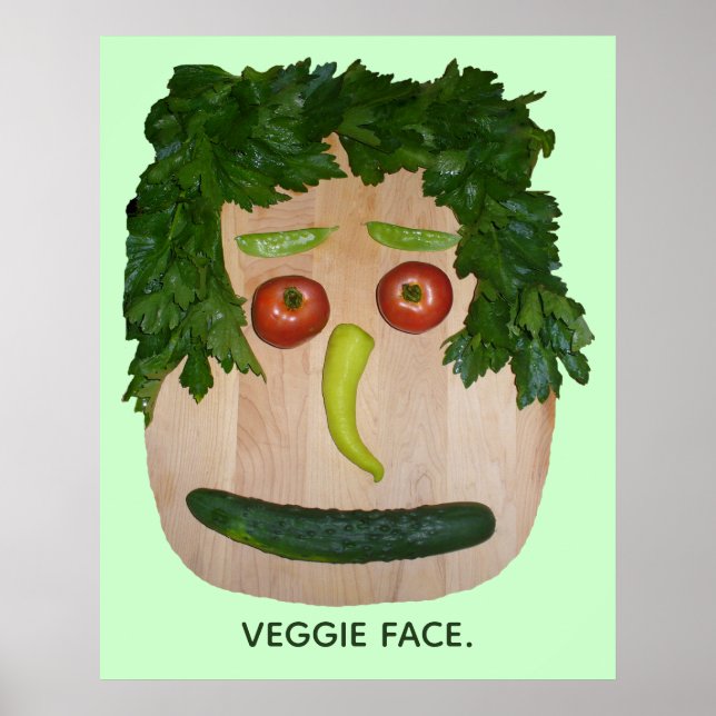Poster Visage de légume (Devant)