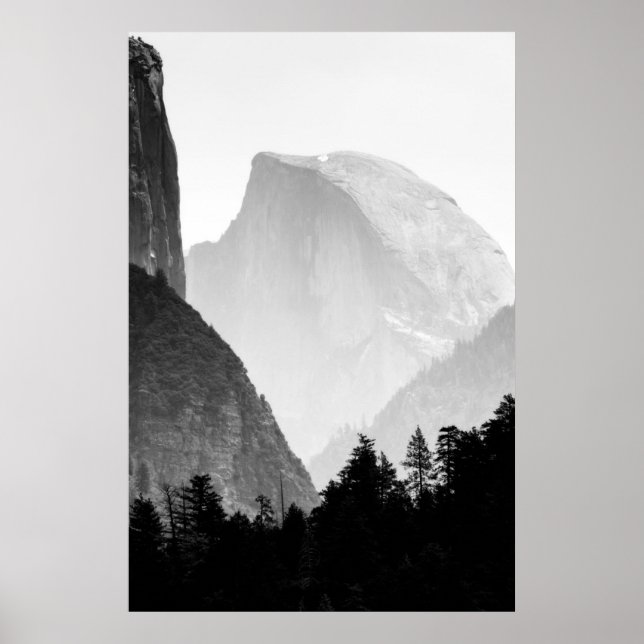 Poster Visage de roche demi-dôme Iconique | Yosemite Vall (Devant)