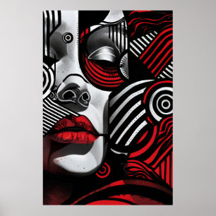 Poster Visage des femmes Abstraites