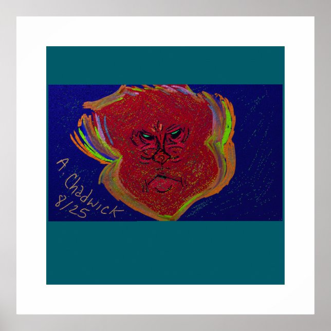 Poster Visage d'une Flamme  (Devant)