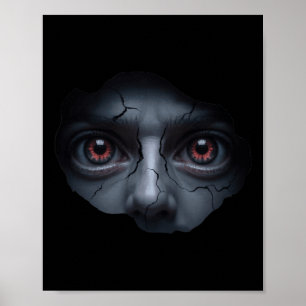 Poster Visage effrayant - Drôle Stomach illusion Horreur