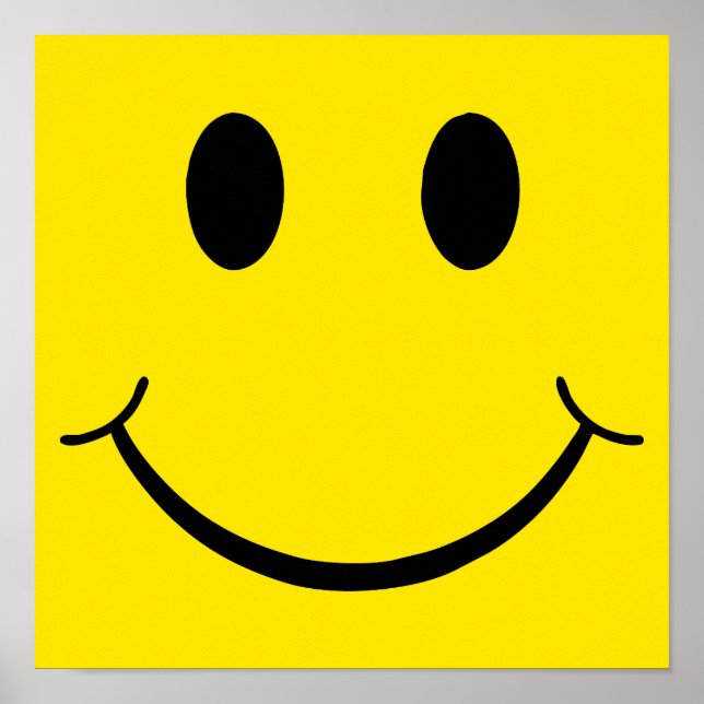 Poster Visage Jaune Jaune Classique des années 70 (Devant)