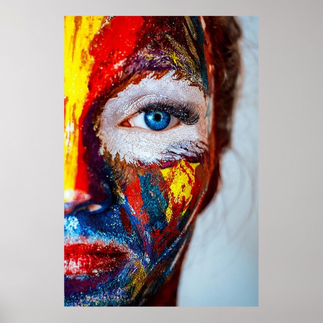 Poster Visage peint (Devant)