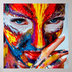 Poster Visage peint