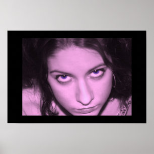 Poster visage rose