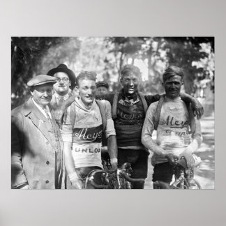 Poster Visages boueux Tour de France 1928 Après l'étape 1
