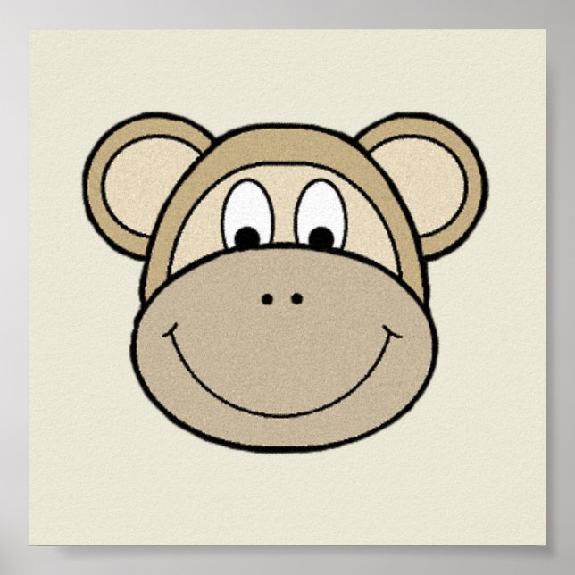 Poster Visages de singes (Devant)
