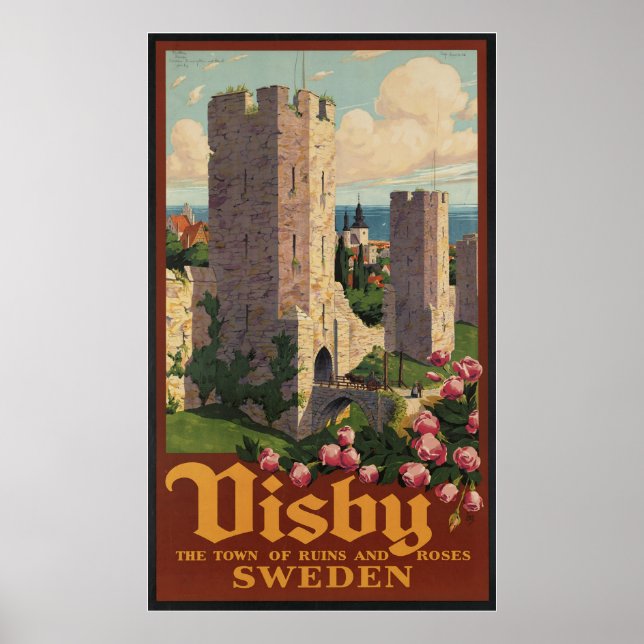 Poster Visby Suède (Devant)