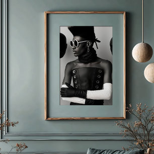 Poster Vision avant-gardiste : mode monochrome audacieuse