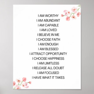 Poster Vision conseil affirmation positive