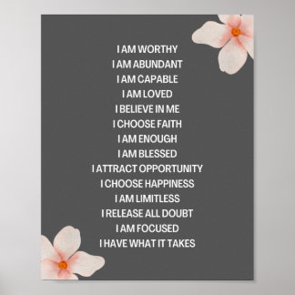 Poster Vision conseil affirmation positive