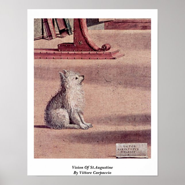 Poster Vision De Saint Augustin Par Vittore Carpaccio (Devant)