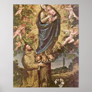 Poster Vision de Saint François par Vincenzo Carducci