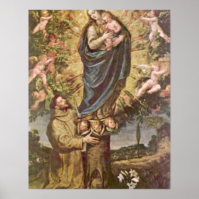 Poster Vision de Saint François par Vincenzo Carducci (Devant)