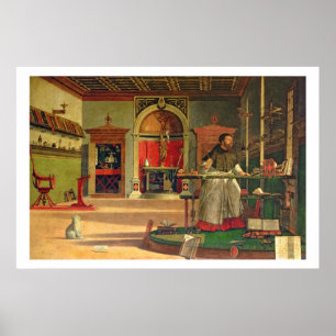 Poster Vision de St. Augustine, 1502-08 (huile sur toile)
