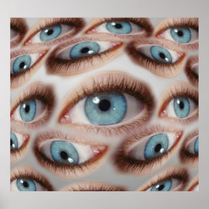 Poster Vision psychédélique : illusion de l'oeil Abstrait
