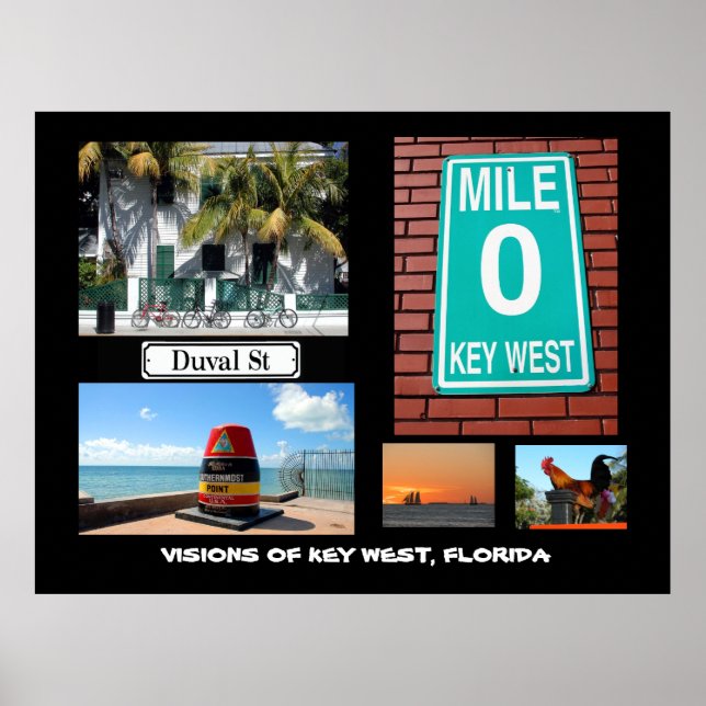 Poster Visions de Key West, Floride (Devant)